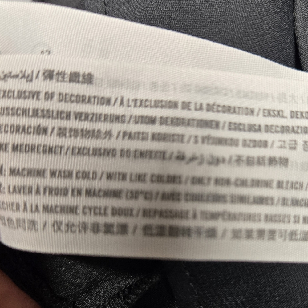 Abercrombie & Fitch Black Midi Dress Slit Women's Medium - Picture 6 of 6